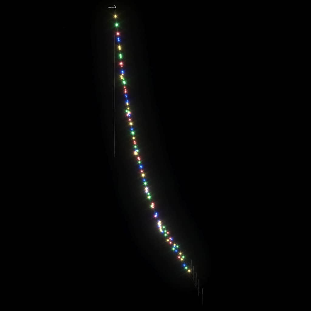 LED Christmas Tree with Ground Spikes Multicolored 306 cm Metal