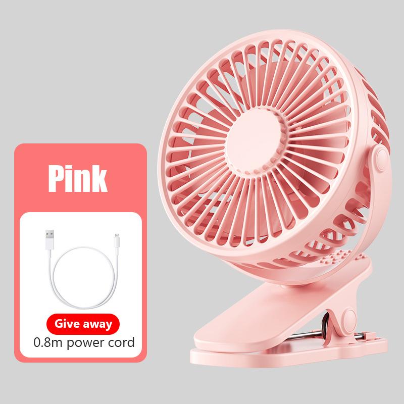 Portable Fan Mini Silent Fan USB Charging Desktop Fan 1200mAh Office Desk Desktop Fan Student Dormitory Adjustable Clip On Fan