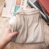 Ice Silk Pants Wide Leg Pants Loose High Waist Drawstring Slim Stretch Trousers Straight Pants