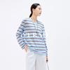 Oxygen Striped Cover Shirt Yalida Loose Long-Sleeved Knitted T-Shirt