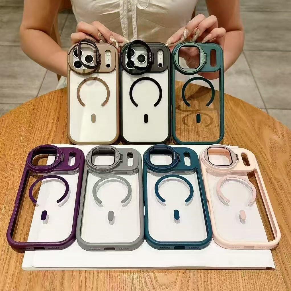 Магнитный Чехол для iPhone 17 «Маленький Монстр»: Подставка для объектива, защита от падений, для iPhone 16 Pro Max и 15.