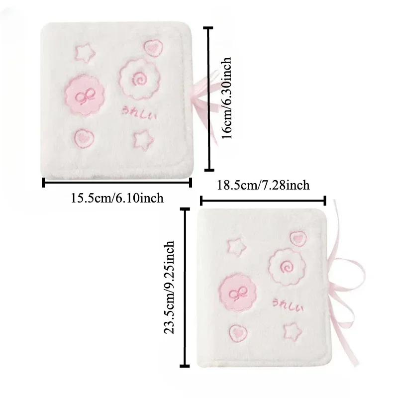 Kawaii Pink Plush Photo Album 3 Inch Kpop Card Fluffy A5 Photo Card Binder Cute Collection Book Fashion Girl Gift Wholesales