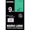 Genuine Nameland Label Writer Tape 9mm Black Letters On Green Background XR-9GN