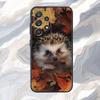 Милый Мультяшный Ежик Чехол для Телефона Для Samsung S25,S24,S21,S22,S23,S30,Ultra,S20,Plus,Fe,Lite,Note,10,9,5G Черный Чехол