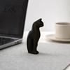 Пылезащитная Фигурка Кошки 3D Печатная Скульптура Котенка, Минималистичное Украшение Матовый Геометрический Дизайн, Современный Декор Скульптуры для Дома в Черном Розовом Белом,