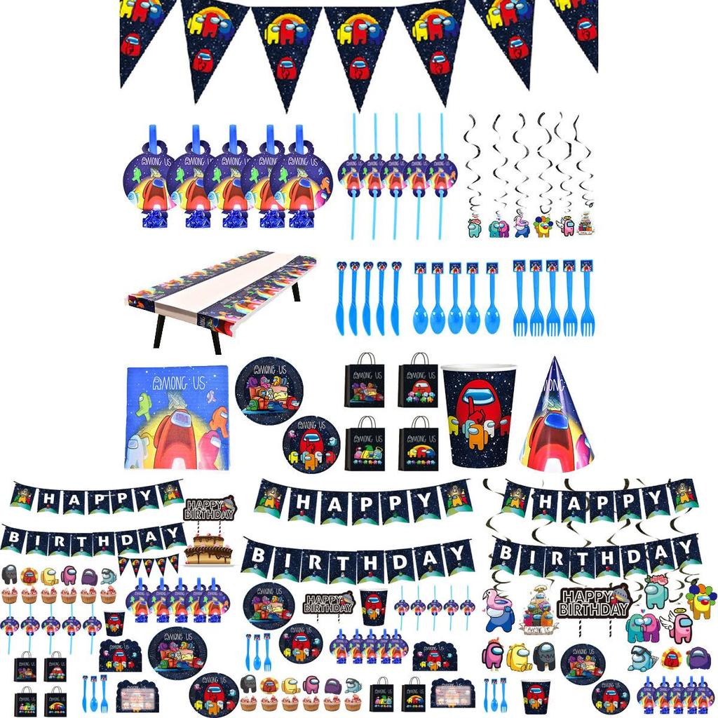 Вечеринка День рождения Тематические принадлежности Украшение Детская тарелка Скатерть Баннер