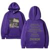 Hot Singer Eminem 8 mile Double Sided print Hoodie 2024 Men Women Casual Fleece Long sleeve Sweatshirt Unisex vintage pullovers