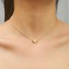 Simple and exquisite versatile collarbone chain necklace, alloy peach heart love simple heart necklace