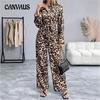 Women's Sexy Fashion Autumn/winter Leopard Print Long Sleeve Jumpsuit
