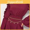 Elegant Double Layer Waist Chain For Women With Shell And Leaf Design In Boho Style