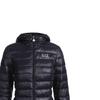 Emporio Armani EA7 Весна-Лето 23 Повседневная пуховая куртка с капюшоном, принтом из букв и цифр, женская куртка, Черный 8NTB14-TN12Z-1200