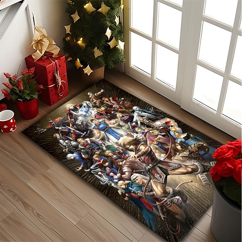 1pc Fantasy Warrior Army Printed Chair Rug for Home Office Use, Living Room Kitchen Game Room Area Carpet