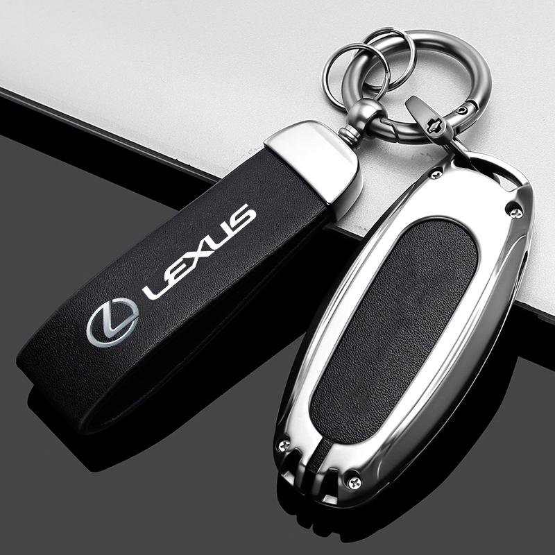Car Metal Key Chain Fine Leather Emblem Key Ring For Lexus F SPORT IS250 IS200 CT200h GS300 LS430 RX450h LX570 IS300 Accessories EK6