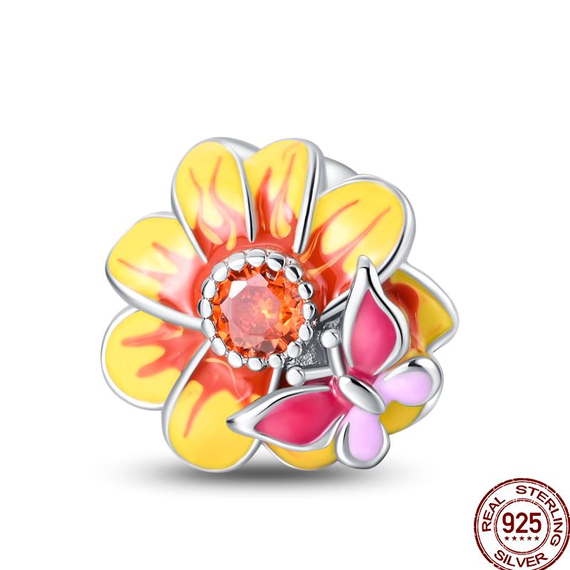 Медные пружинные бусины-подвески серии «Насекомые-бабочки», подарок, подходят для оригинального браслета 3 мм, сделай сам, на день рождения