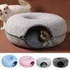 Plush Felt Cat Bed Circular Tunnel Design For Cats Of All Seasons Soft And Removable
