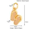 Fashion Cowboy Hat Boots Dance Shoes Bra Birdcage Sports Charm Pendant,Zircon Real Gold Necklace Craft Jewelry Supplies K68