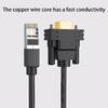 4.92 фута Сверхпрочный последовательный кабель RJ45 - DB9Pin (папа) Металлические разъемы Линия передачи данных Для консолей Улучшает соединение