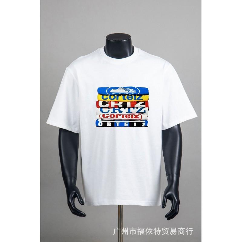 Corteiz Alcatraz Vintage Print T-Shirt Men Women Streetwear Loose Fit Short Sleeve Tee