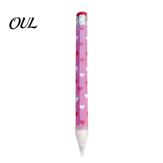 Romantic Desk Decor Giant Pencil, Extra Large Writable with Colorful Jumbo Novelty Pencil Pattern Printed, Oversized for School Office Supplies Unique