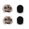 2 Wind Muffs for Lapel Microphones 2 Microphone Sponges Diameter Replacement Cover for Intercom Microphone Windshield & (inner 5mm)