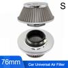 3 Inch Stainless Steel Cold Air Filter 76mm Car Cone Air Intake Filters Universal Sports High Power Flow Air Filter Auto Parts