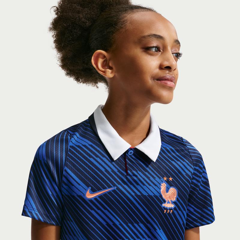 Nike Сезон 2026 Французская команда Большие мальчики Быстросохнущая Футбольная майка Летняя Новая для мальчиков и девочек NIKE IB5129
