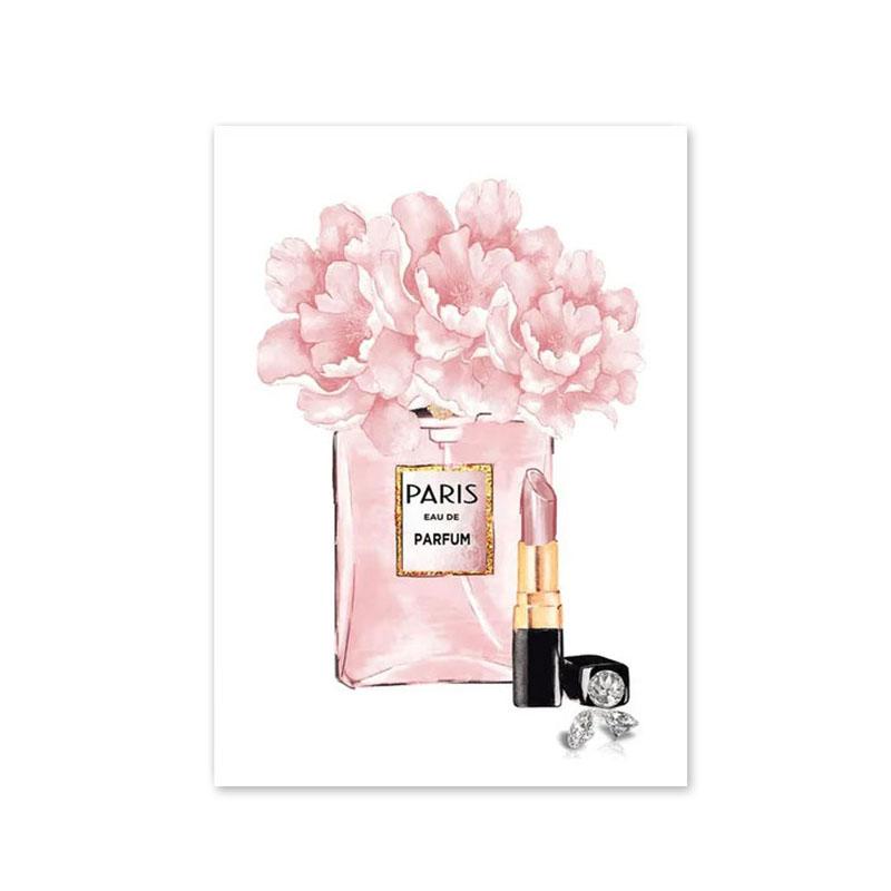 Современный парфюм, инструмент для макияжа на высоком каблуке, настенный художественный постер и принт, холст, картины для салона красоты, украшение дома