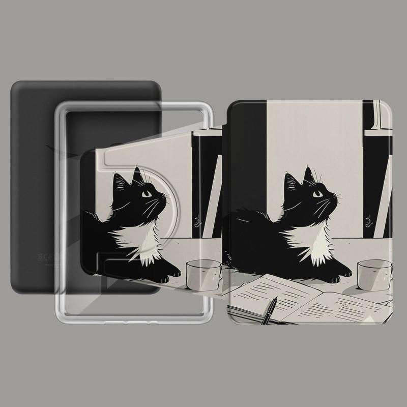 Акриловый защитный чехол для Kindle Paperwhite 6 12-го поколения с вращающейся подставкой, магнитная полная обложка