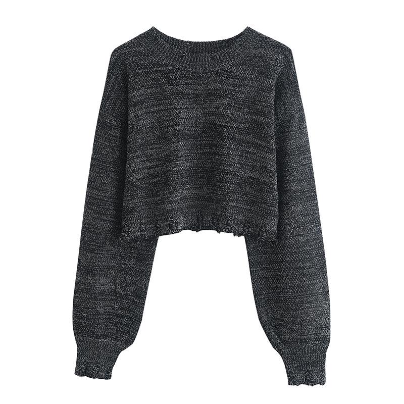 Xu Lu Inspired Spring-Autumn Loose Round Neck Sweater Cardigan for Women