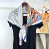 Spring 100% Mulberry Silk Printing Returns To Natural Silk Square Scarf Women'S Premium Plain Crepe Satin Silk Gift