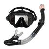 165 all black mask + 199 black transparent snorkel