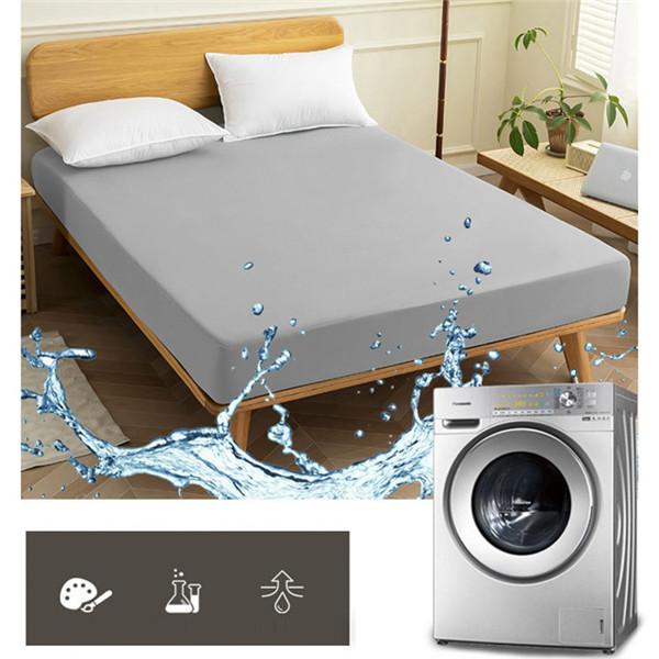 Super Waterproof Bed Fitted Sheet Bedcover Home Bed Cover Mattress Covers With Elastic For Single Double Bed No Pillowcases