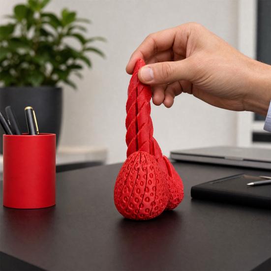 3D-печатная извивающаяся клубничная игрушка, скользкая клубничная игрушка для снятия стресса, шарнирная спиральная вращающаяся фруктовая фиджет-игрушка для детей и взрослых