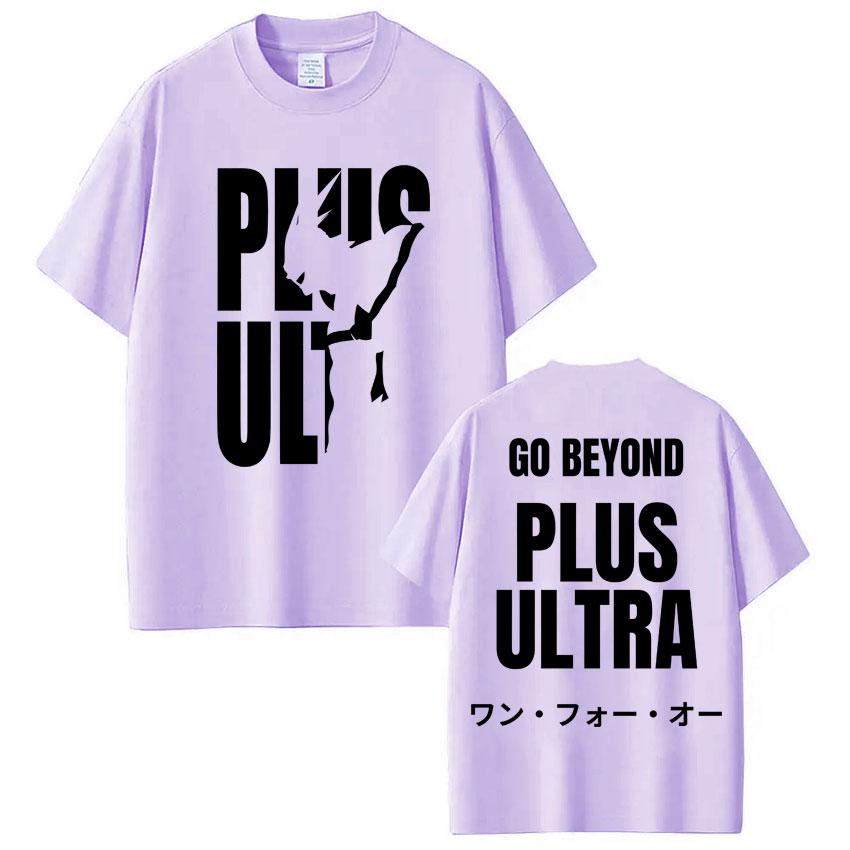 Anime My Hero Academia Go Beyond Plus Ultra T Shirts Unisex Women Harajuku Fashion Tshirt Oversized Casual Cotton T Shirts Gifts