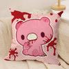 Cartoon G-GloomyS Bear Cushion Cover Soft Plush Fabric Double-Sided Printed Sofa Cushion Cover for All Seasons Home Decor Gift