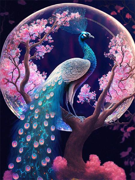 Вышивка крестом «сделай сам», алмазная живопись, мозаика, золотой снег, павлин, птица, полная квадратная/круглая вышивка, фантазия, животное, цветок, кристалл