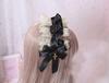 Lolita Lace Headband Gorgeous Frill Gothic Lolita Bowknot Cosplay Hair Ornament Hair Accessory Moe Cute Maid Cafe Women's [J's Select] (Black)
