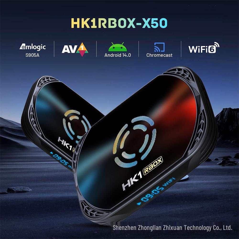 Умный сетевой плеер HK1X50 с Amlogic S905A/X5M, Gigabit Ethernet, Android 14, двухдиапазонный WiFi6
