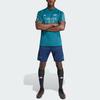 Adidas Тренировочный трикотаж Arsenal Tiro 23, сшитый буквенный принт, с коротким рукавом, мужские футбольные топы насыщенно-зеленого цвета HZ2206