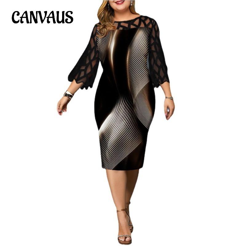 Весенние и летние женские платья с принтом и кружевными платьями больших размеров