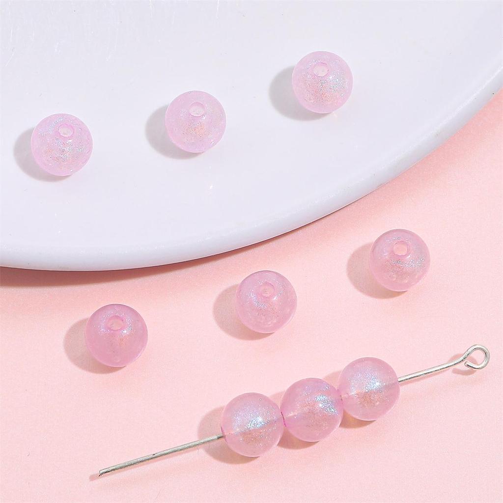 6mm/8mm Acrylic Mermaid Color Round Beads For DIY Jewelry Making