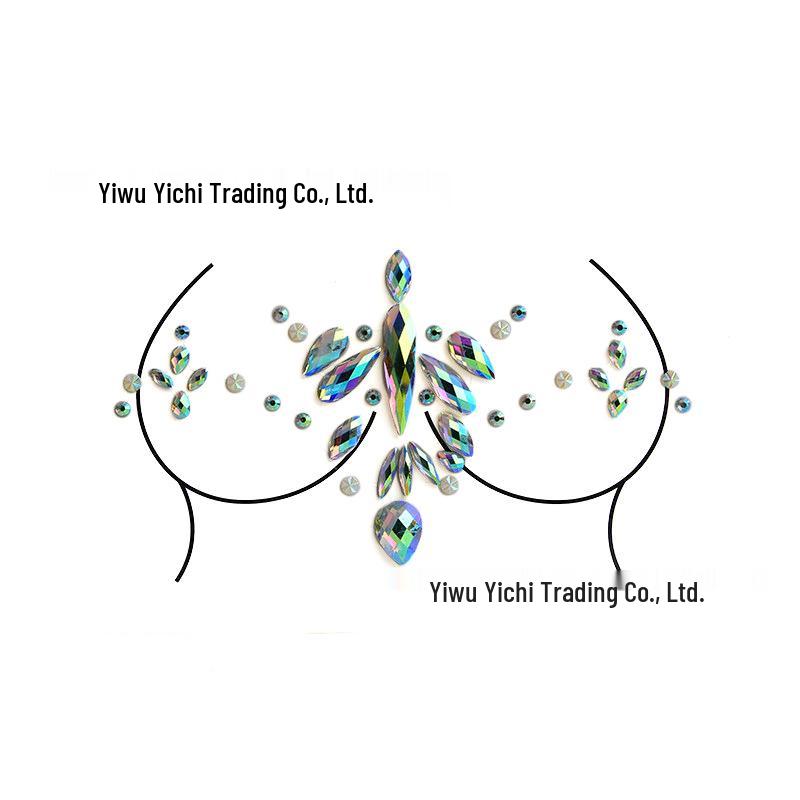 Блестящие тату-наклейки для макияжа и украшения груди на карнавал