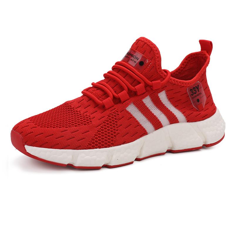 Иностранные сверхлегкие кроссовки большого размера, модная мужская обувь, летающая тканая дышащая сетка, повседневная обувь, пара попкорновых спортивных кроссовок для мужчин