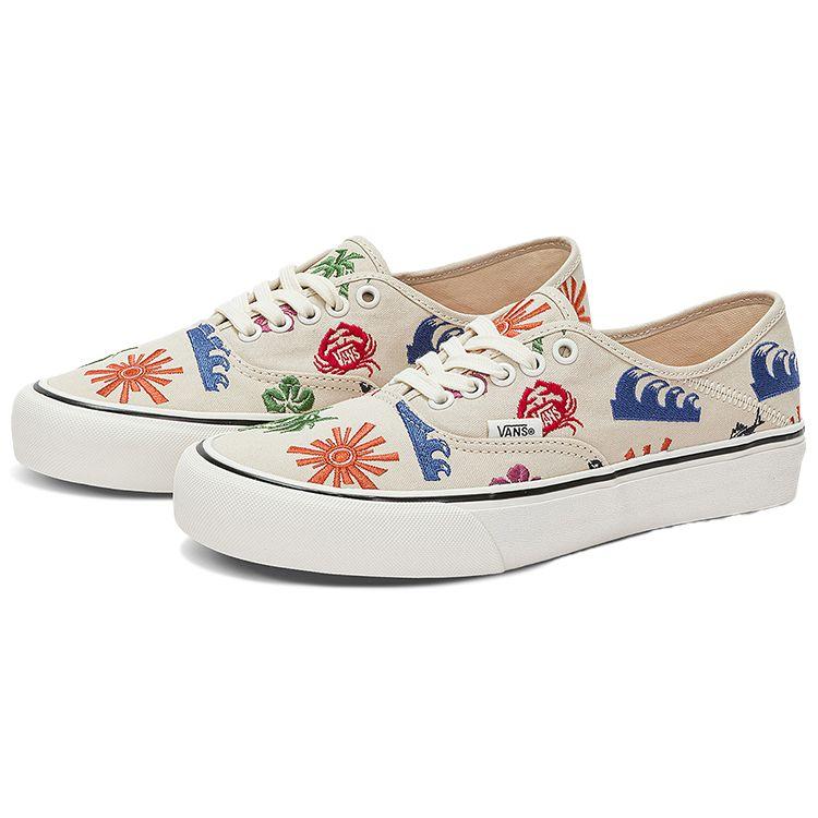 Vans Оригинальные вышитые повседневные низкие кеды для скейтборда, унисекс, белые VN0A5HYP2N1