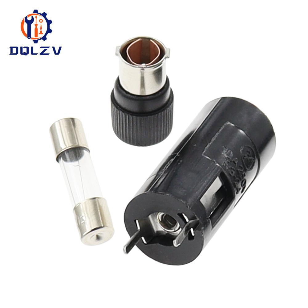 R3-24 Panel Mount Chassis Fuse Holder For 5x20mm Glass Fuses 10A 250V 5*20 High Temperature Resistant Fuse Holders1