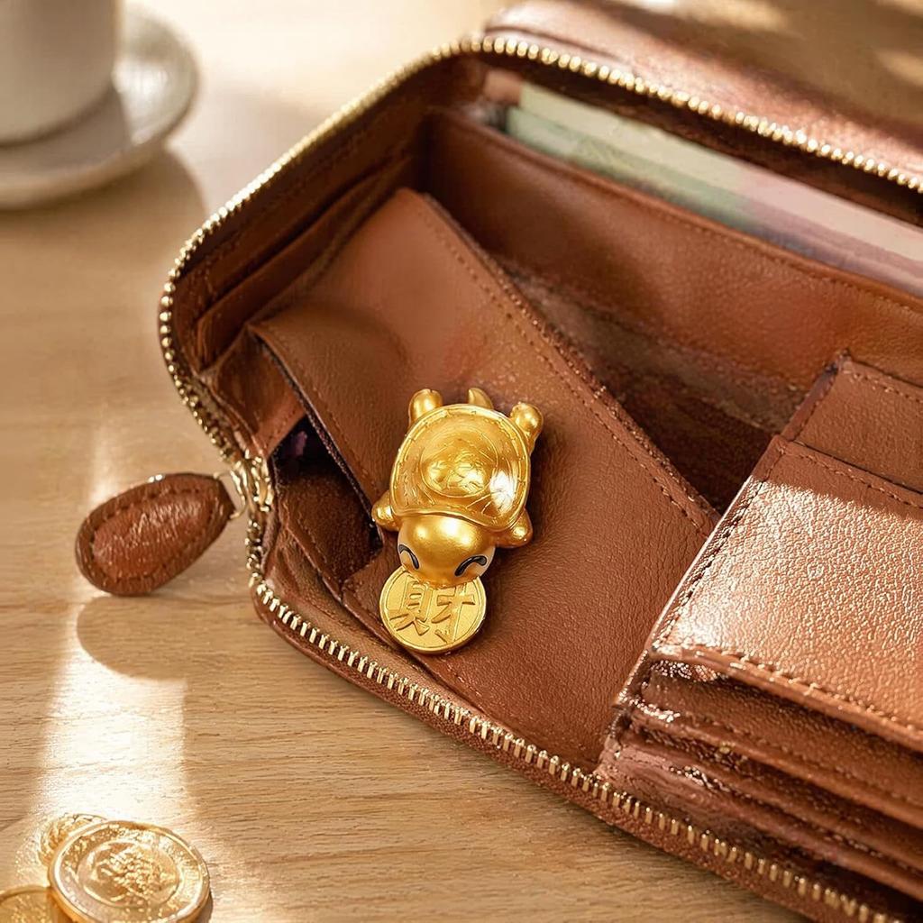 Dajia Town Langong Wealth Turtle Fu Turtle Wallet Money Turtle Golden Turtle Auspicious Ornament Leather Goods Affinity Royal Guard Orange Wallet