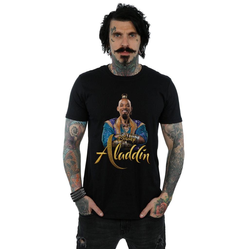 Disney Mens Aladdin Movie Genie Photo T-Shirt