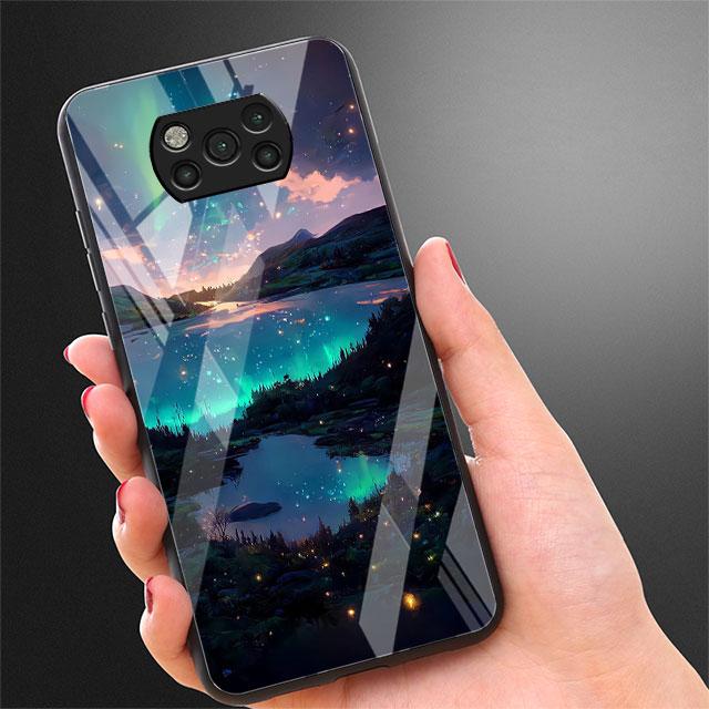 Чехол из стекла с изображением деревенского пейзажа для Xiaomi Poco X3 NFC 11 Lite 11T F3 M3 для Redmi Note 11 10 9 8 Pro 10S 9S 9A 9C Чехол для телефона