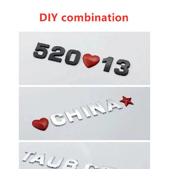 1 шт. 3D Металл 45 мм 25 мм DIY Буквы Алфавит Эмблема Цифры Хромированная Наклейка Цифровой Значок Аксессуары Мотоцикл
