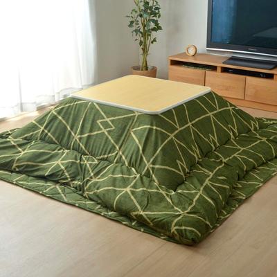 IKEHIKO Котацу Футон, Квадратный, Комплект Чехол и Пол, Форма, Зеленый, Прибл. 190 x 190 см #5995500